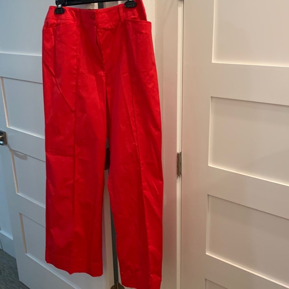 NWT VTG Harve Bernard Red Cuffed Pants